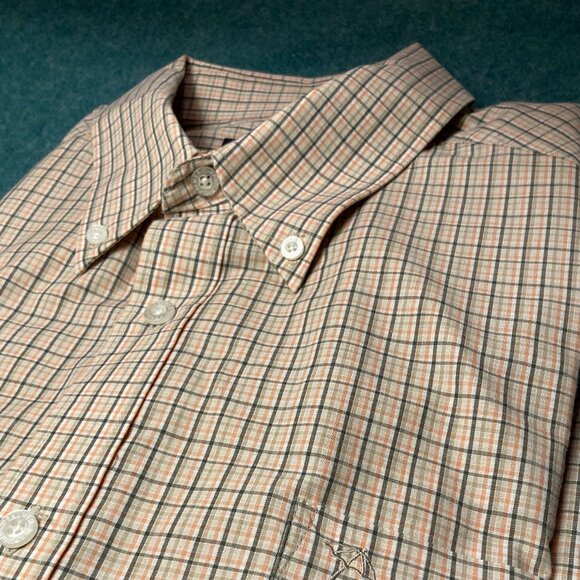 Arnold Palmer Mens L (16 1/2) Subtle Plaid Short Sleeve Shirt - Picture 1 of 7